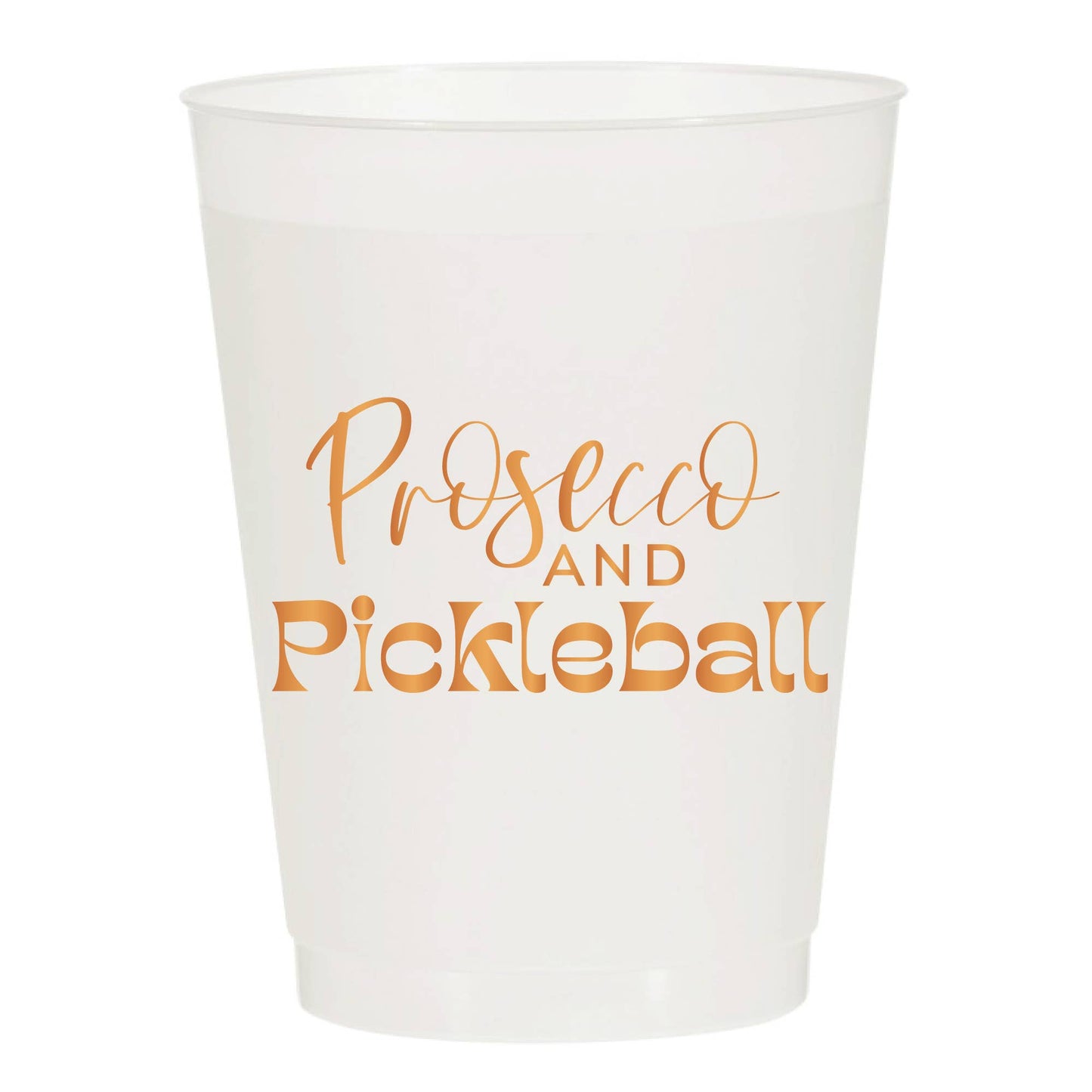 Prosecco and Pickleball Frosted Cups - Set of 10