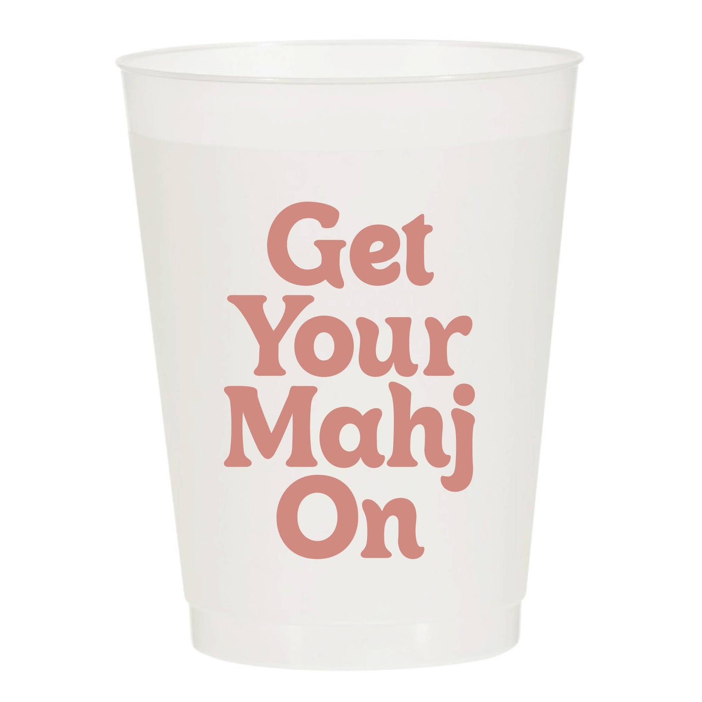 Get Your Mahj On Frosted Cups - Set of 6